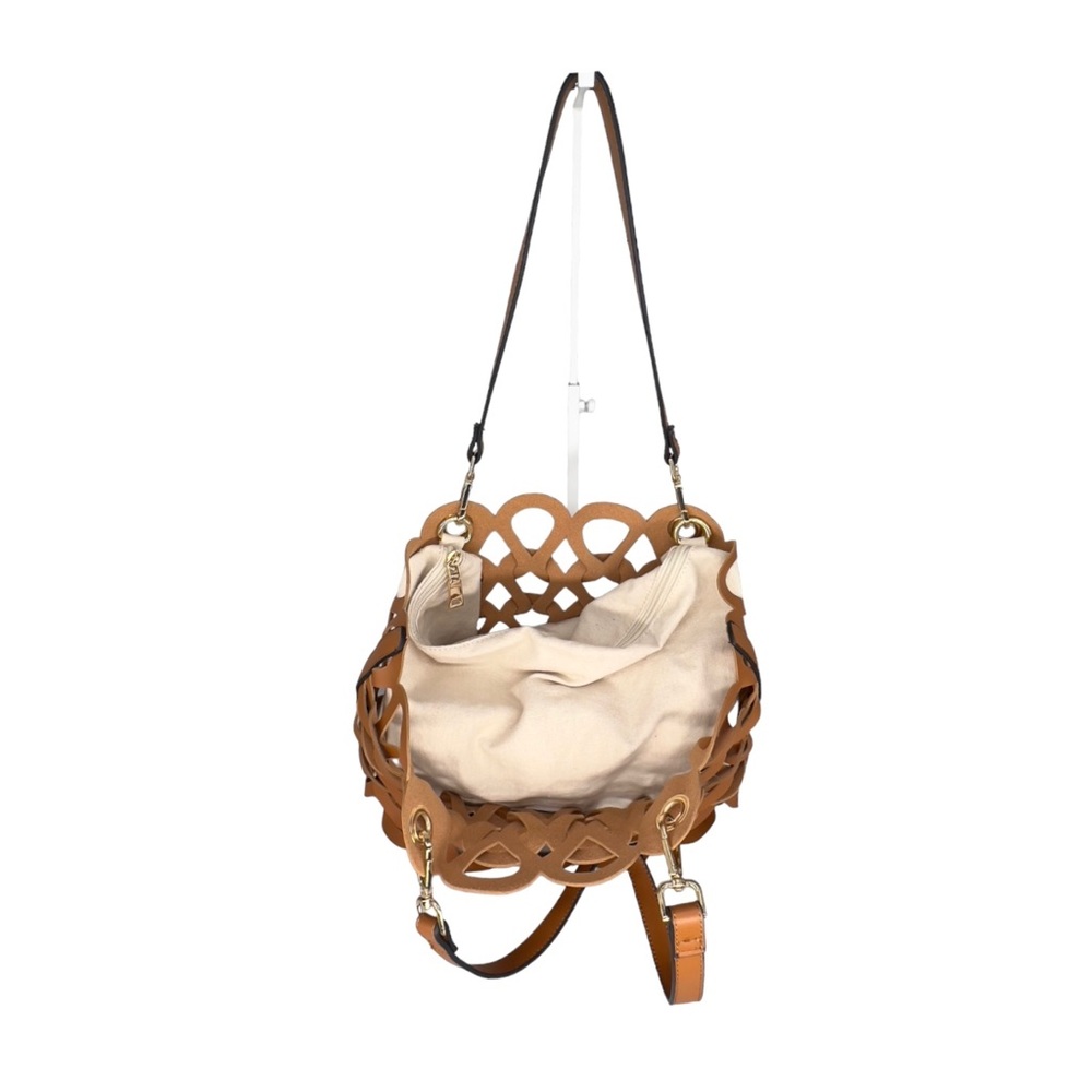 MODA LUXE Paige Tan Tote Bag Vegan Leather Tan Tote Handbag - Picture 5 of 14